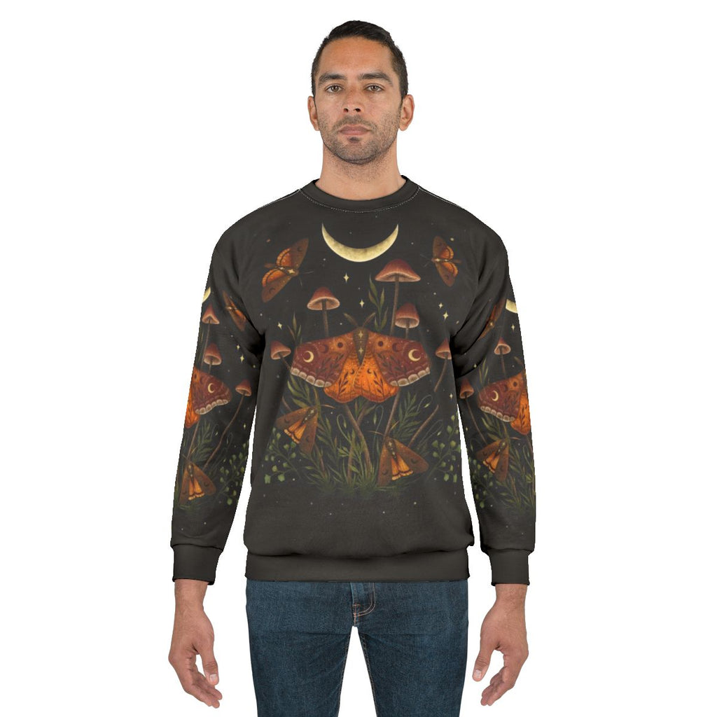 Golden brown moth inspired autumn nature sweatshirt