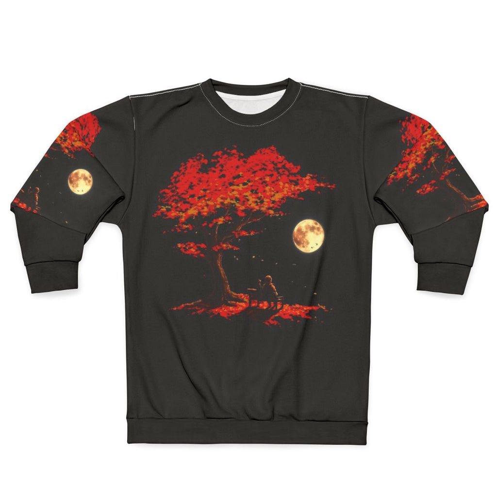 Autumn moon sweatshirt with spaceman design