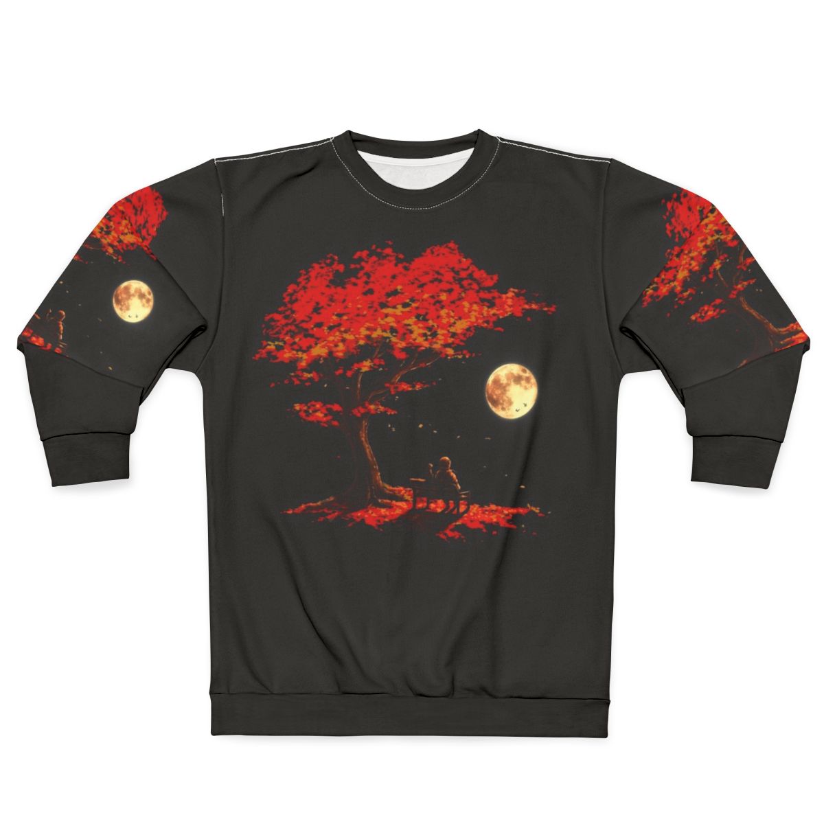 Autumn moon sweatshirt with spaceman design