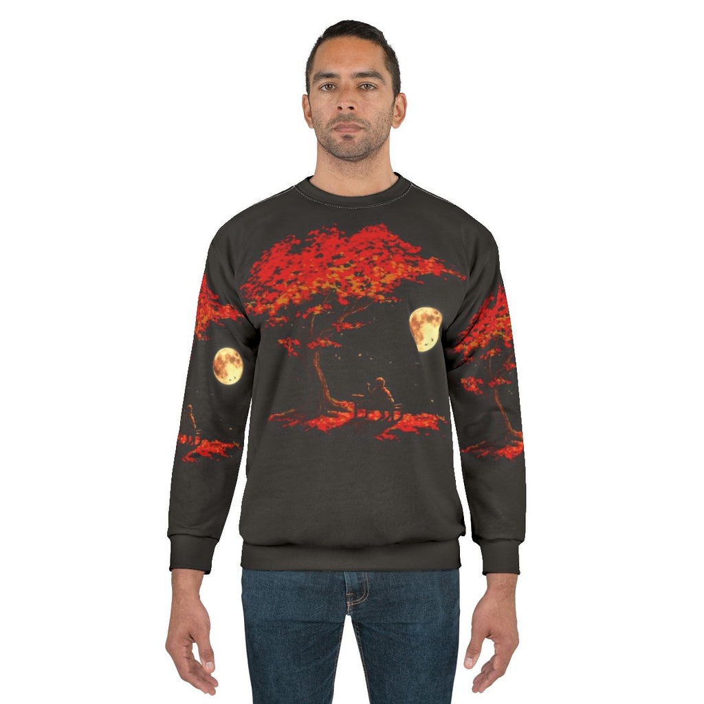 Autumn moon sweatshirt with spaceman design