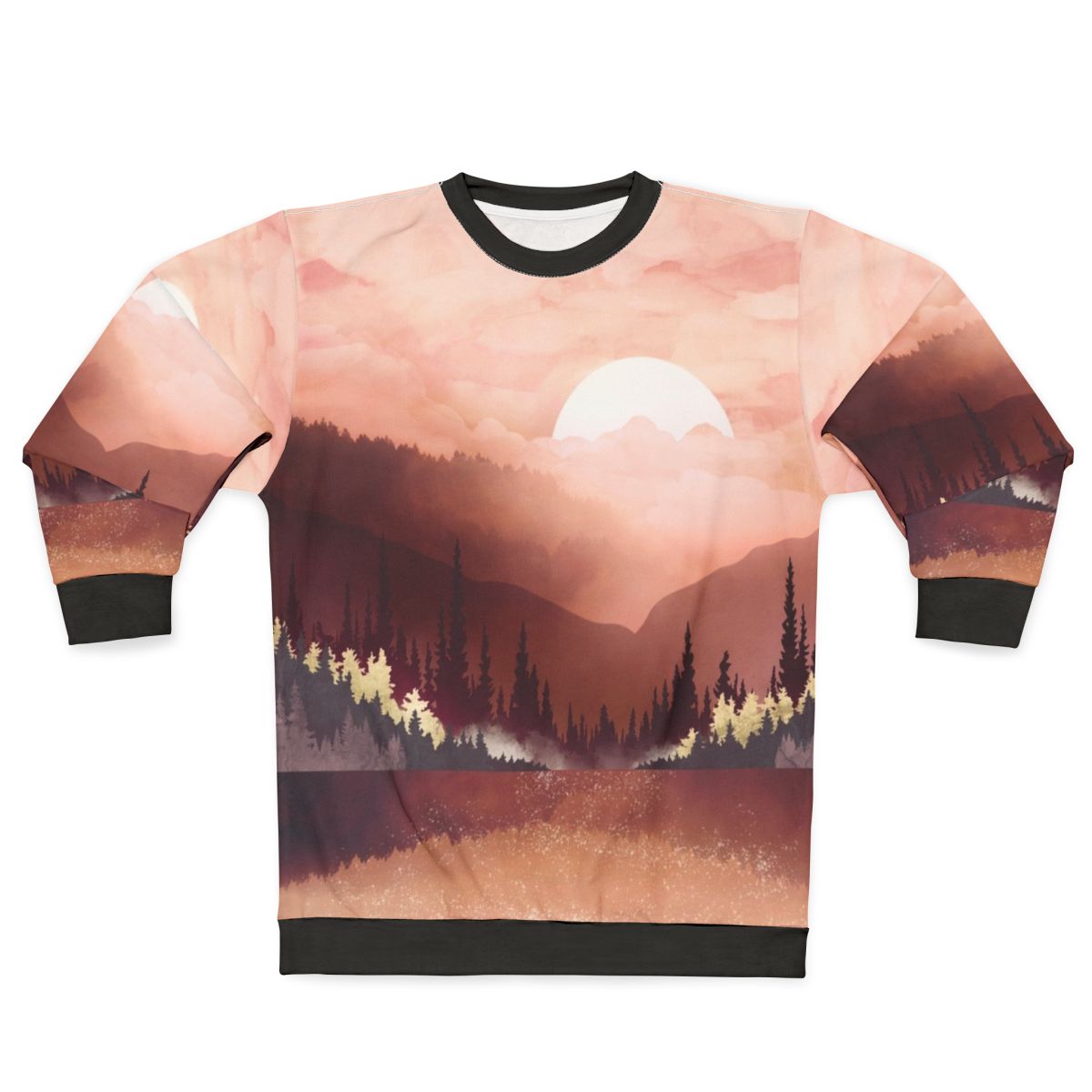 Autumn Reflection Sweatshirt featuring nature landscape and water reflection design