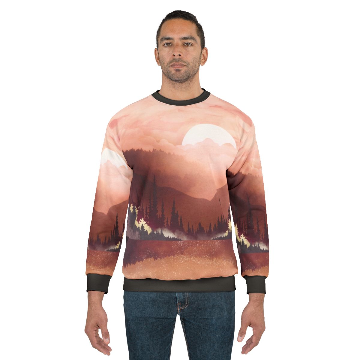 Autumn Reflection Sweatshirt featuring nature landscape and water reflection design