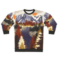 Autumn River Sweatshirt featuring a nature-inspired abstract design