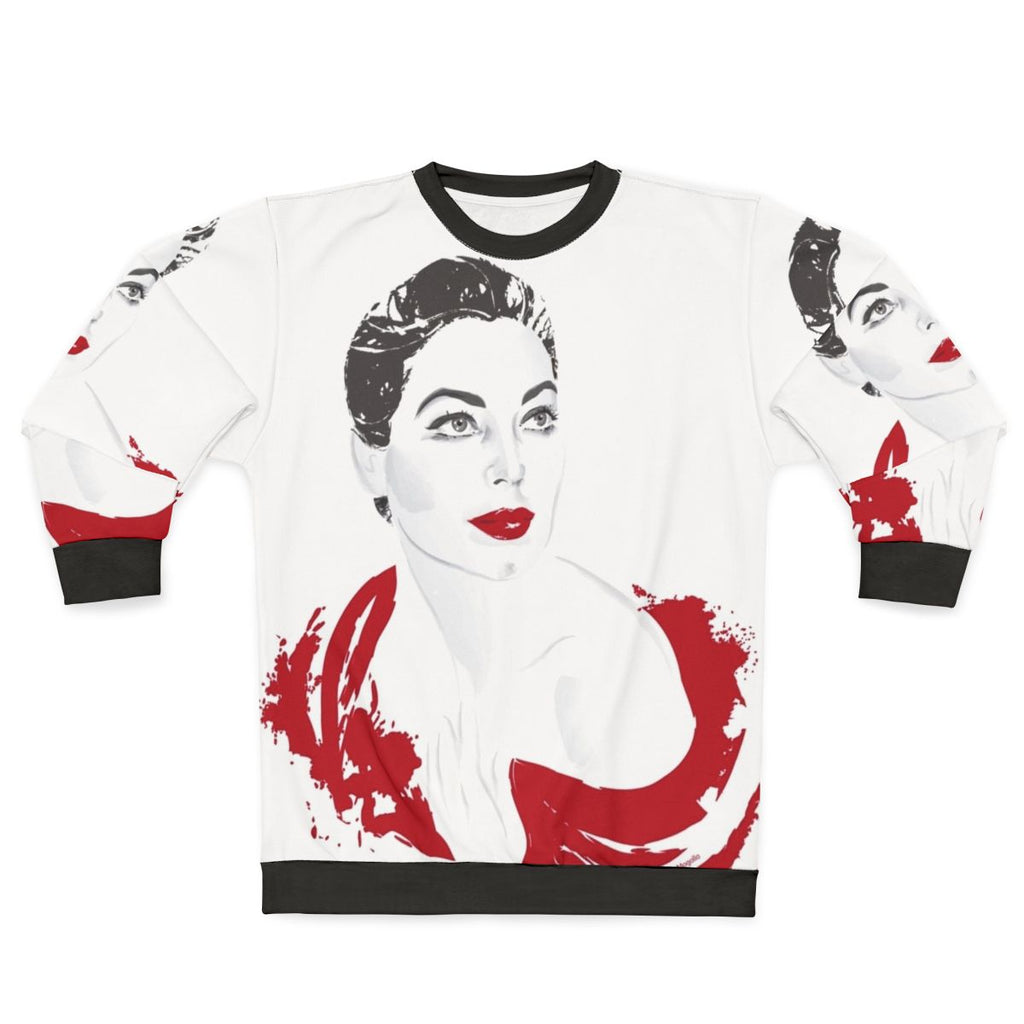 Ava Gardner Red Sweatshirt - Movie Star Icon Fashion