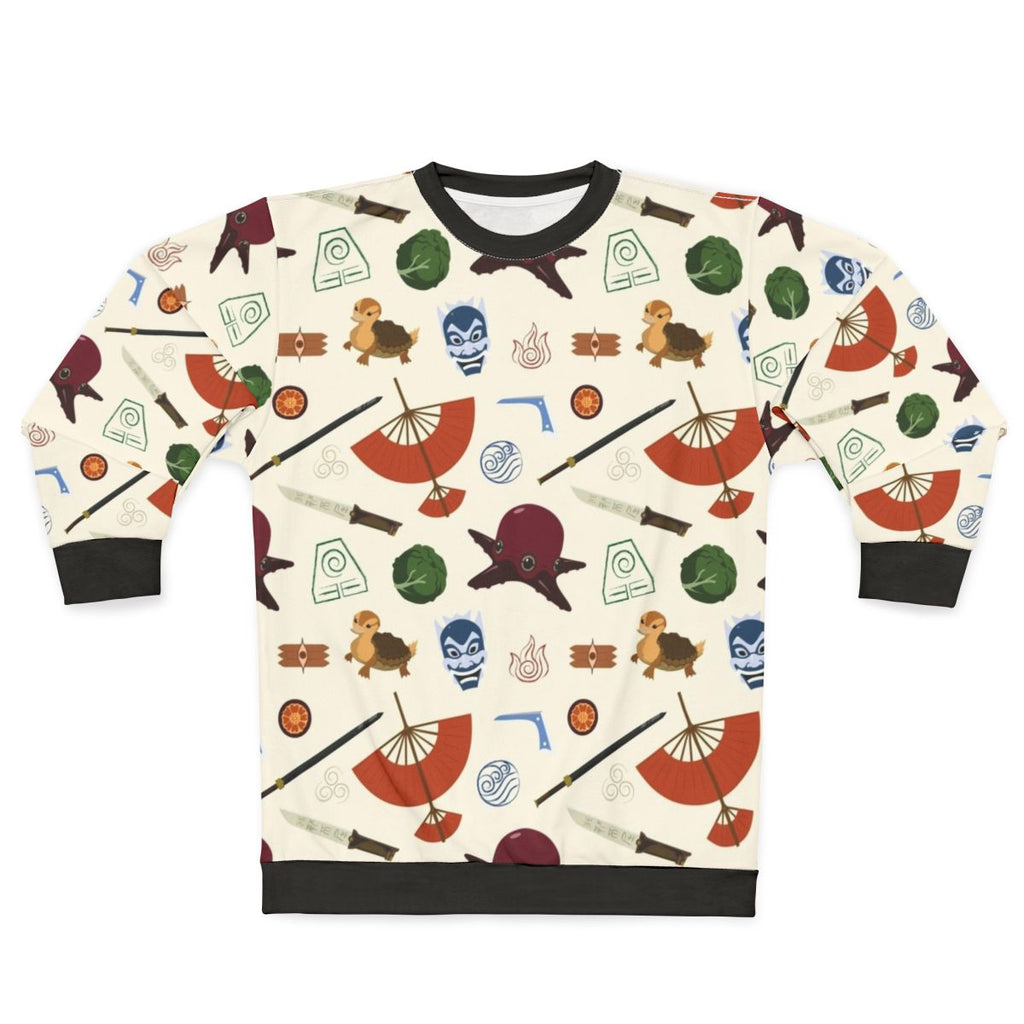 Avatar the Last Airbender inspired colorful pattern sweatshirt