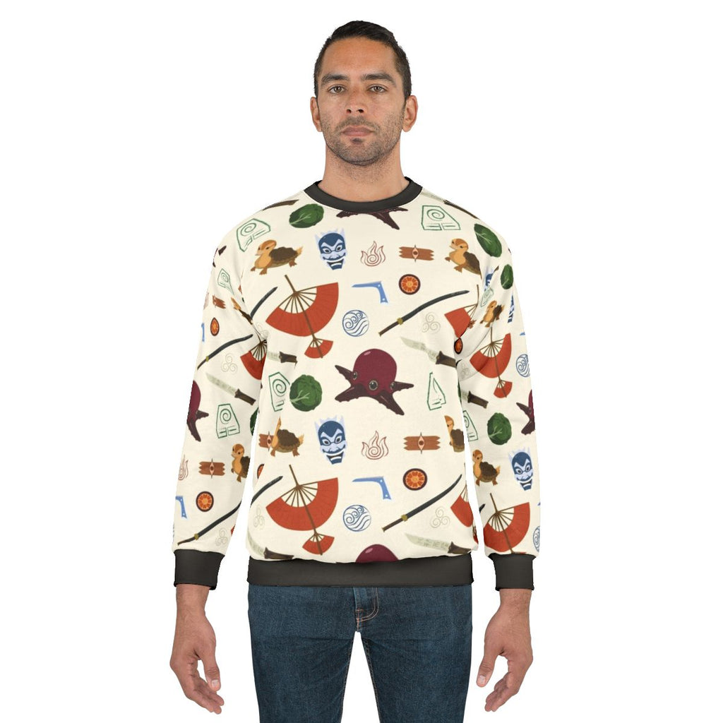 Avatar the Last Airbender inspired colorful pattern sweatshirt