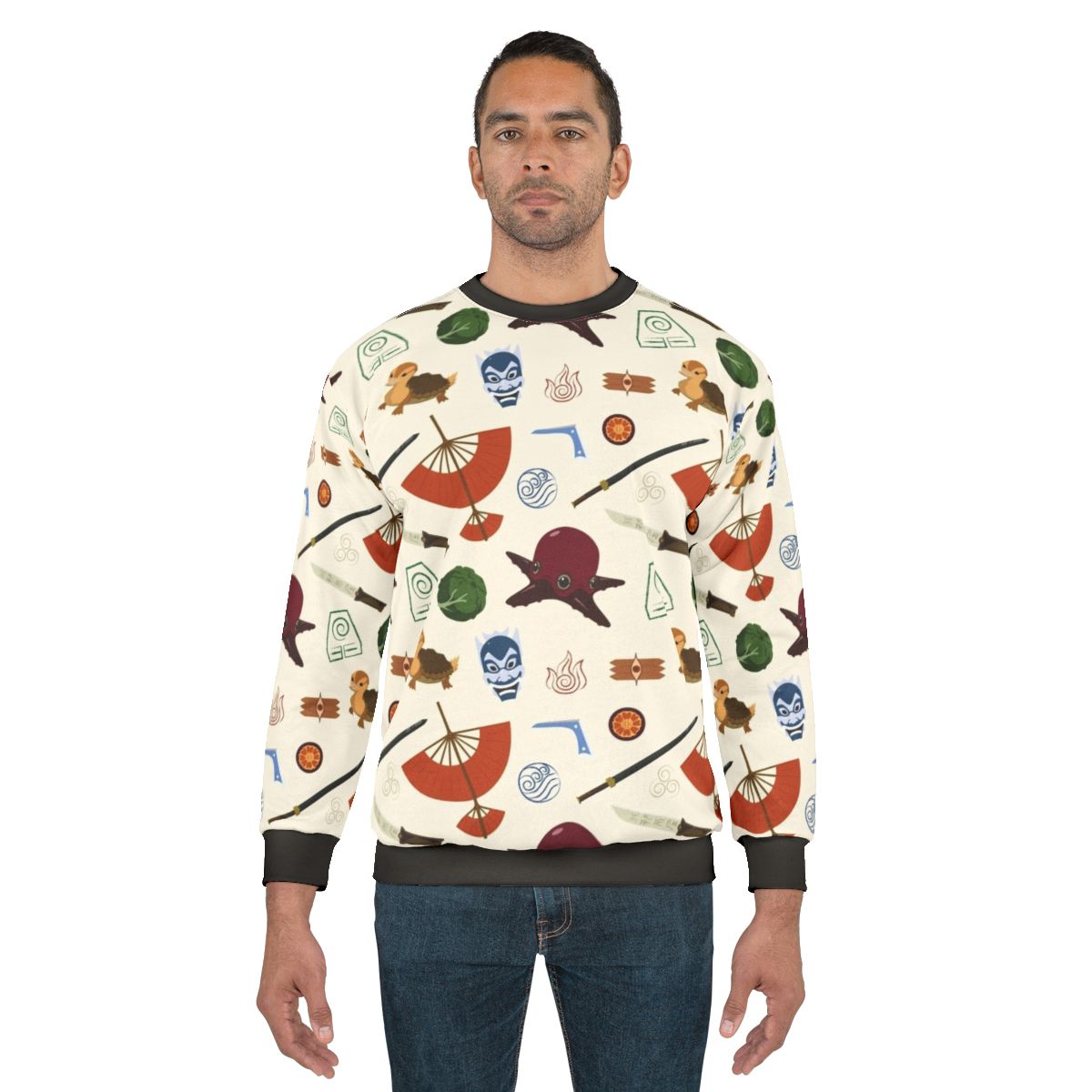 Avatar the Last Airbender inspired colorful pattern sweatshirt