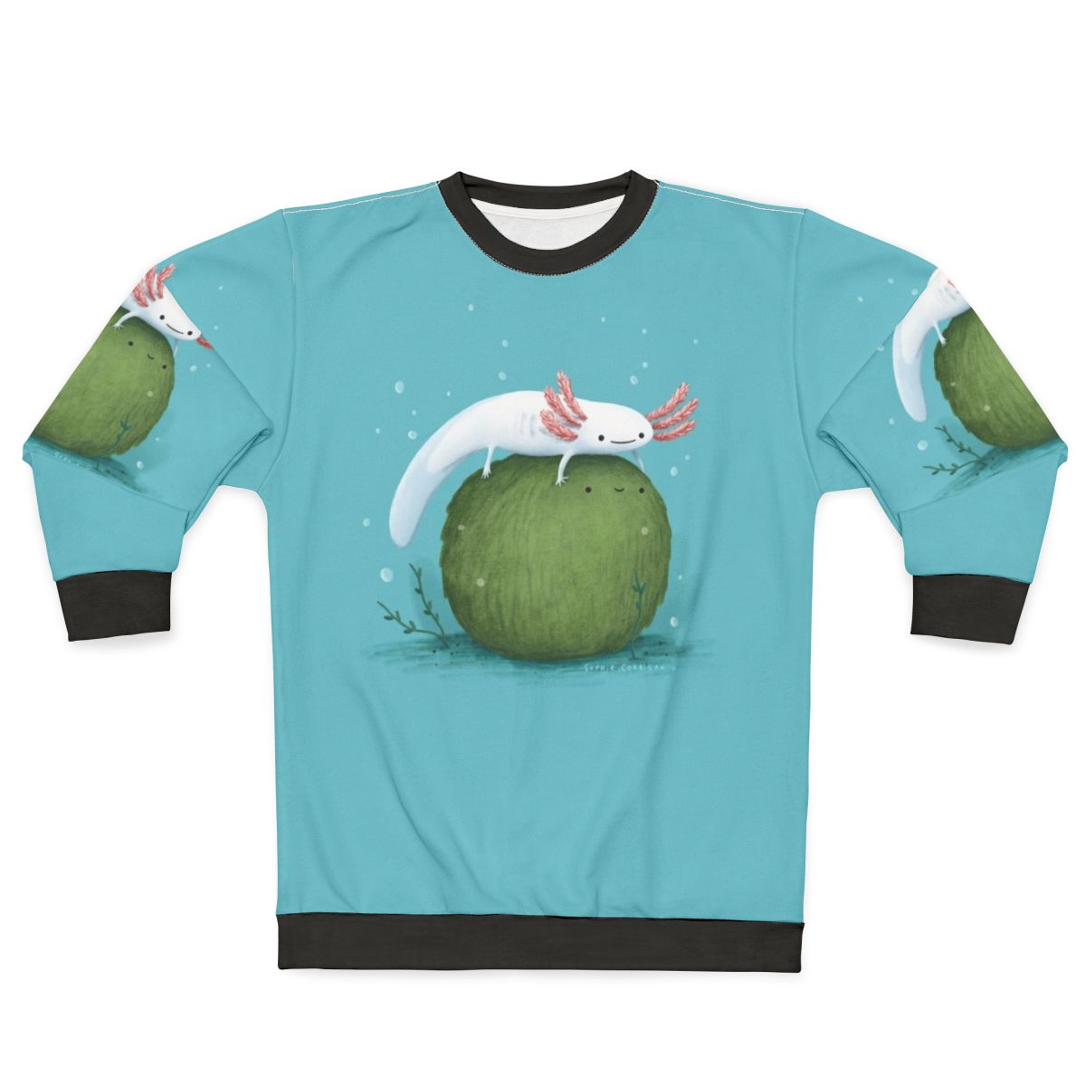 Cute Axolotl on Mossball Sweatshirt