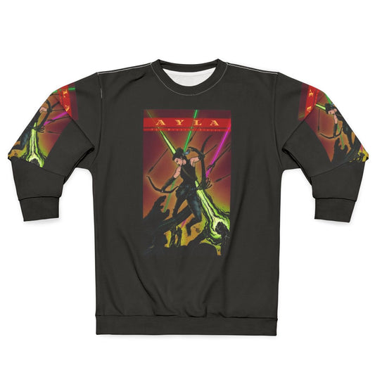 Ayla The Monster Slayer Jumping Into Battle Sweatshirt