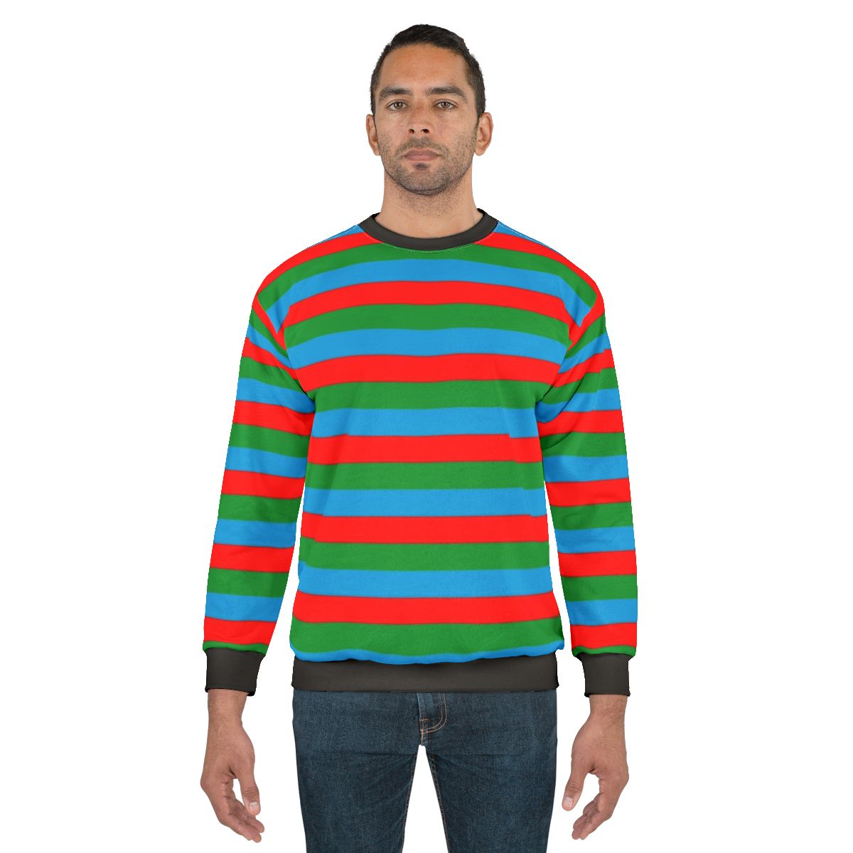 Azerbaijani flag stripes sweatshirt