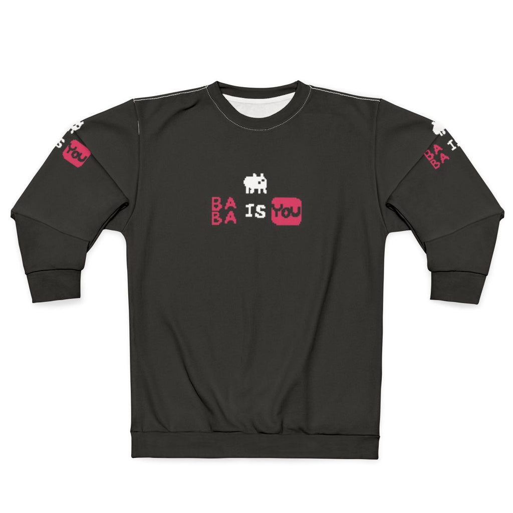 Baba Is You indie game pixel art sweatshirt