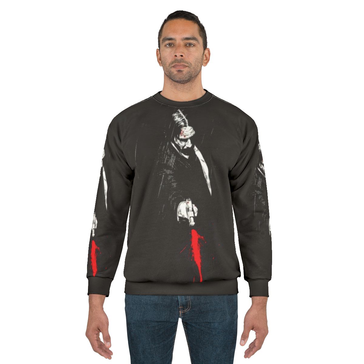 Baba Yaga-inspired John Wick sweatshirt in a chilling red color