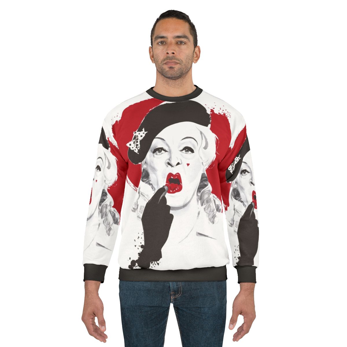 "Baby Jane Lipstick Sweatshirt featuring Hollywood Icon design by Alejandro Mogollo"