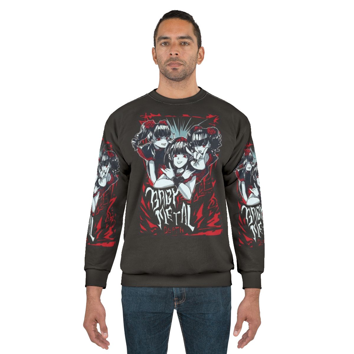 Babymetal anime design sweatshirt with heavy metal fashion