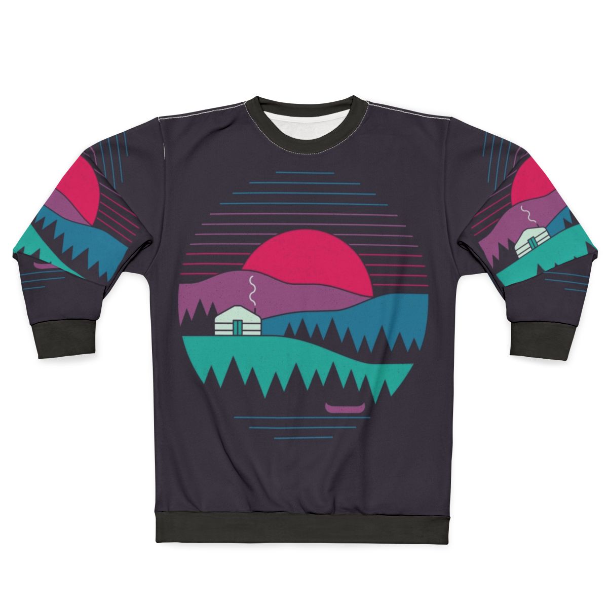 Minimalist "Back to Basics" Sweatshirt with nature-inspired graphic design