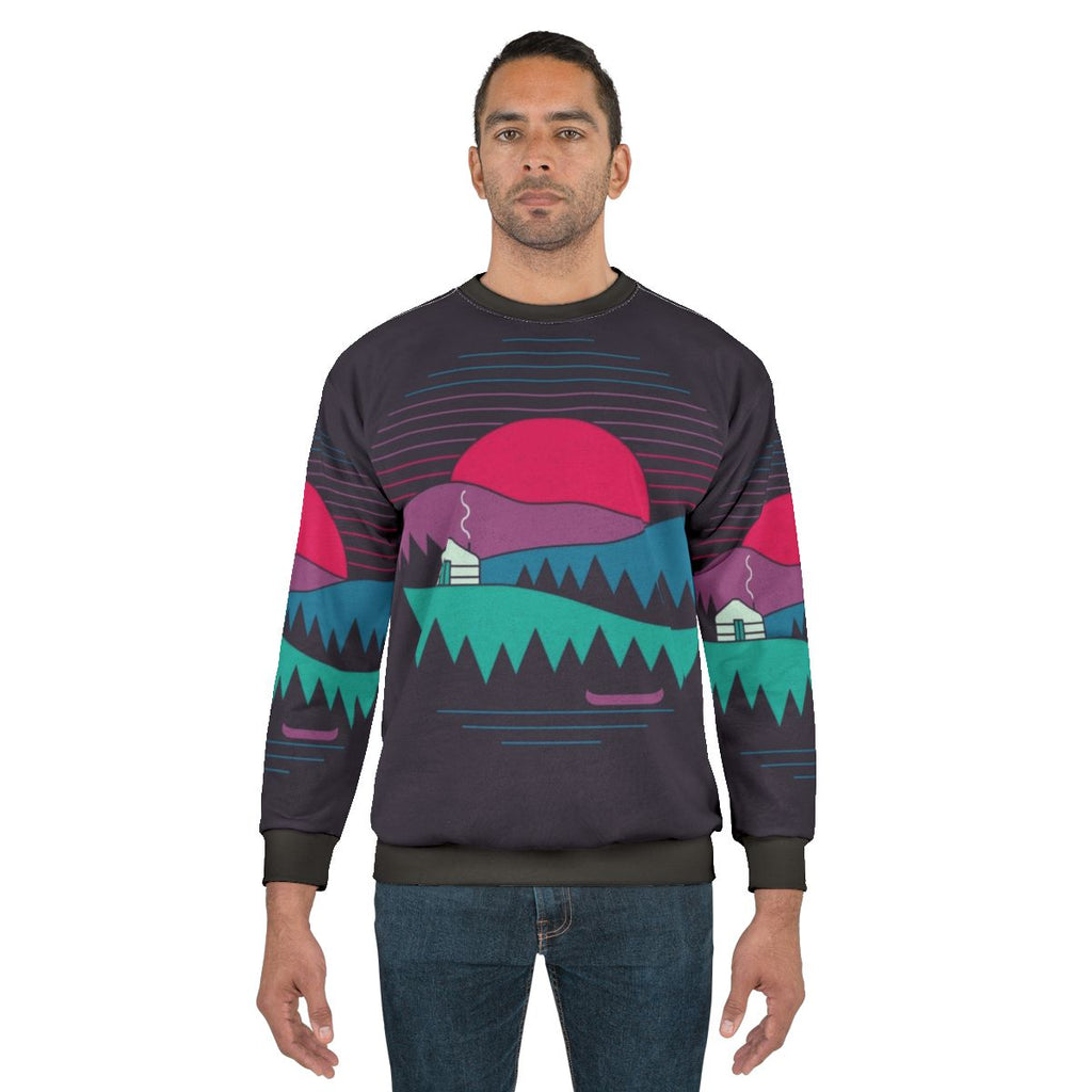 Minimalist "Back to Basics" Sweatshirt with nature-inspired graphic design