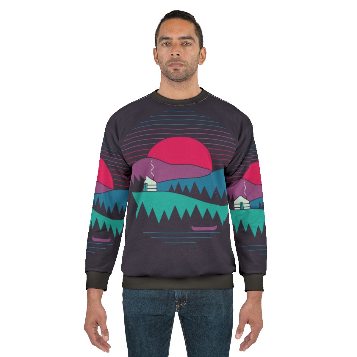 Minimalist "Back to Basics" Sweatshirt with nature-inspired graphic design