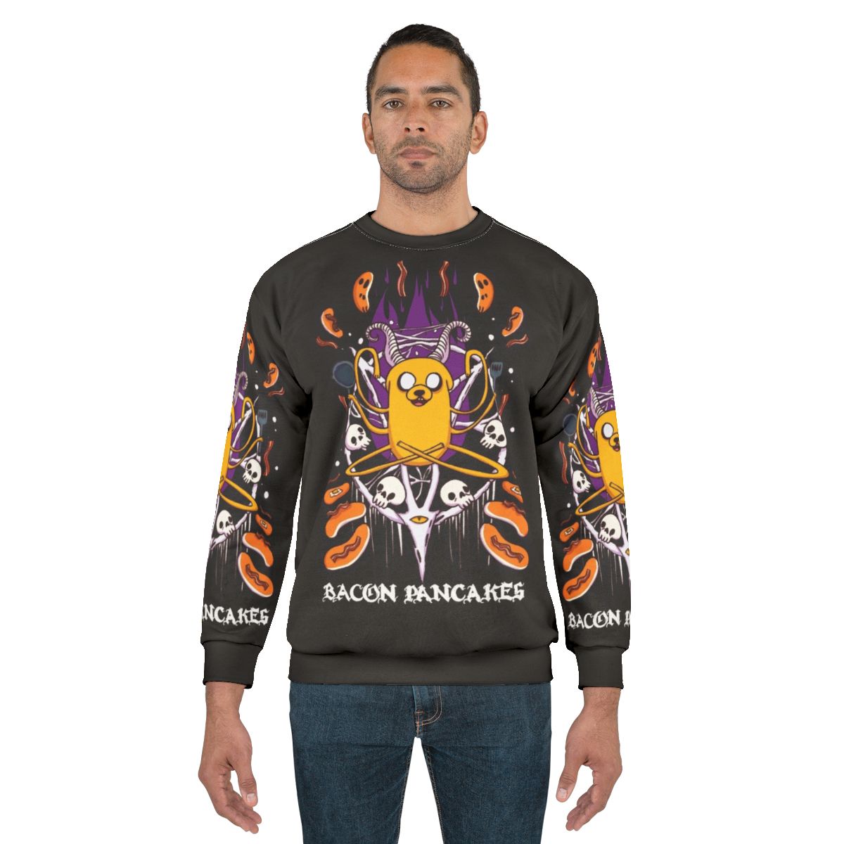 Bacon Pancakes Adventure Time Satanic Sweatshirt