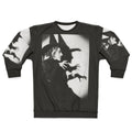 A cozy "Bad Witch" sweatshirt featuring a chilling design