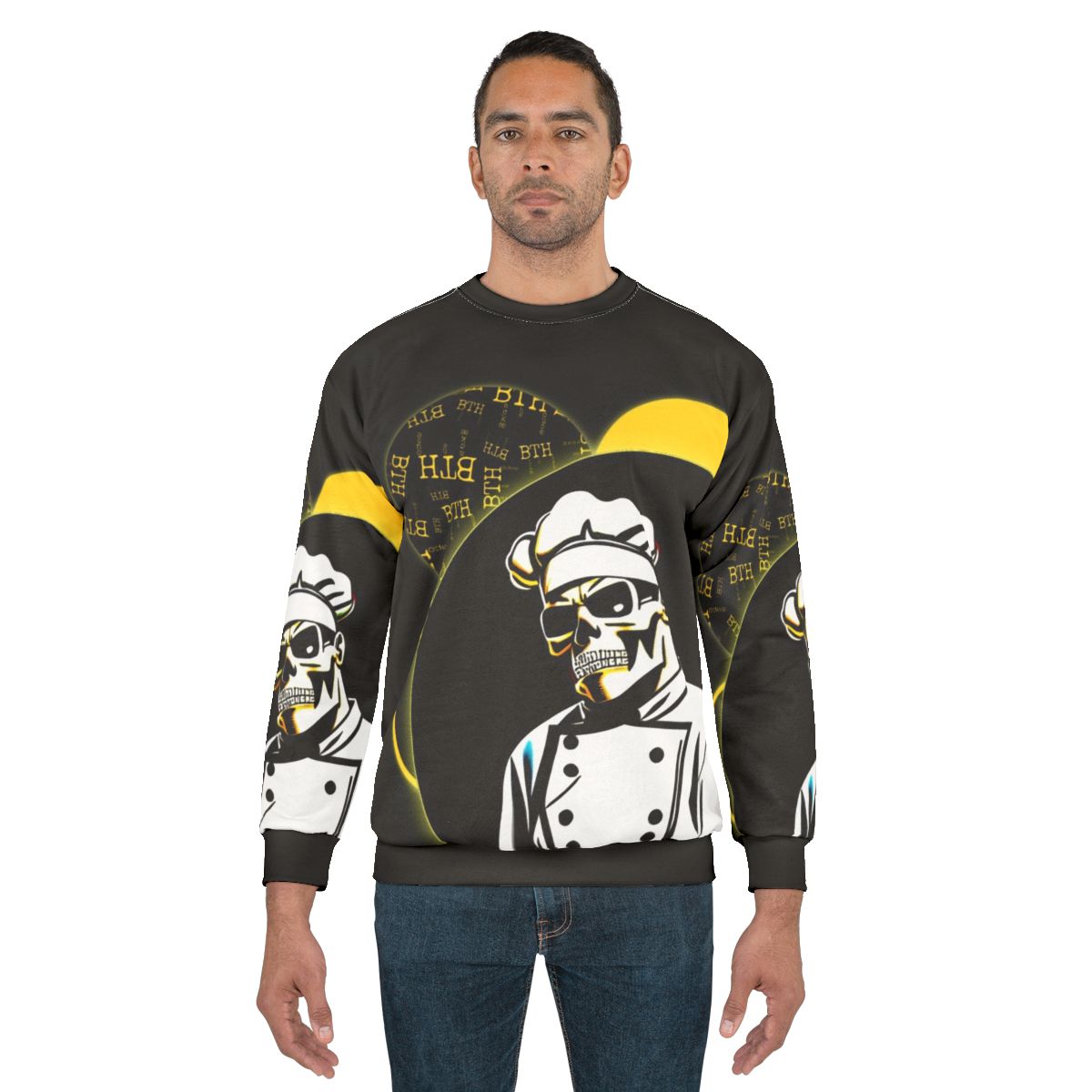 Badass Chef Sweatshirt featuring skull design