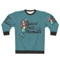 Badass poet mermaids graphic sweatshirt