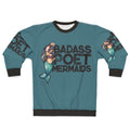 Badass poet mermaids graphic sweatshirt