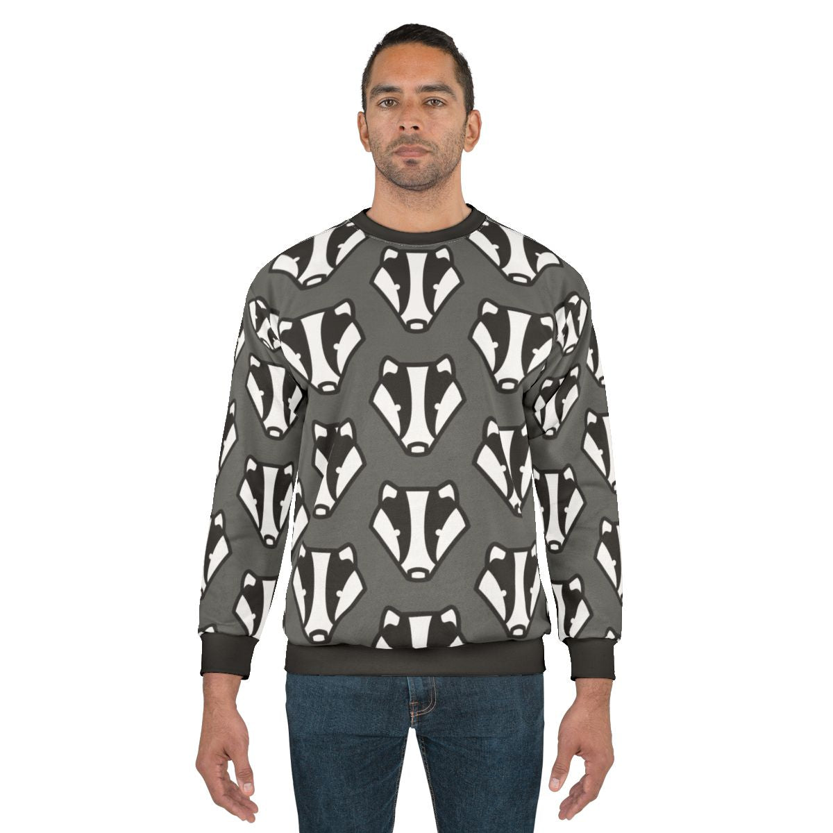Badger Sweatshirt with Grey and Black Design