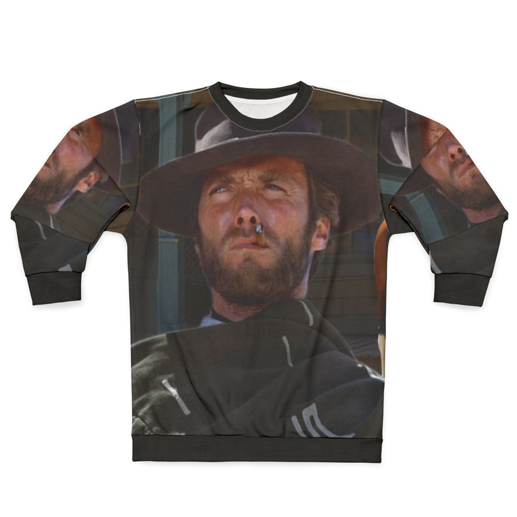 Badlands Town Sweatshirt featuring Clint Eastwood western cowboy design