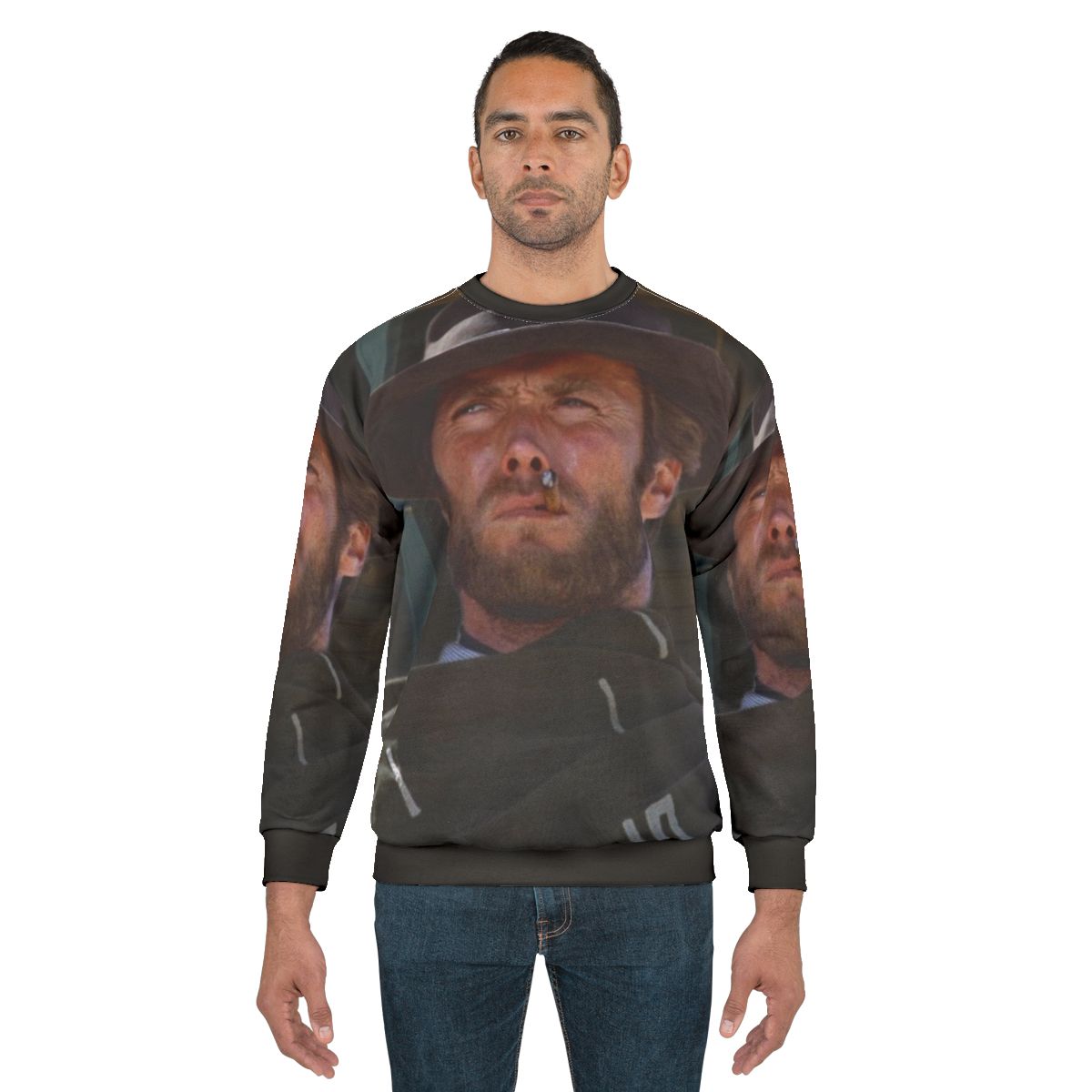 Badlands Town Sweatshirt featuring Clint Eastwood western cowboy design
