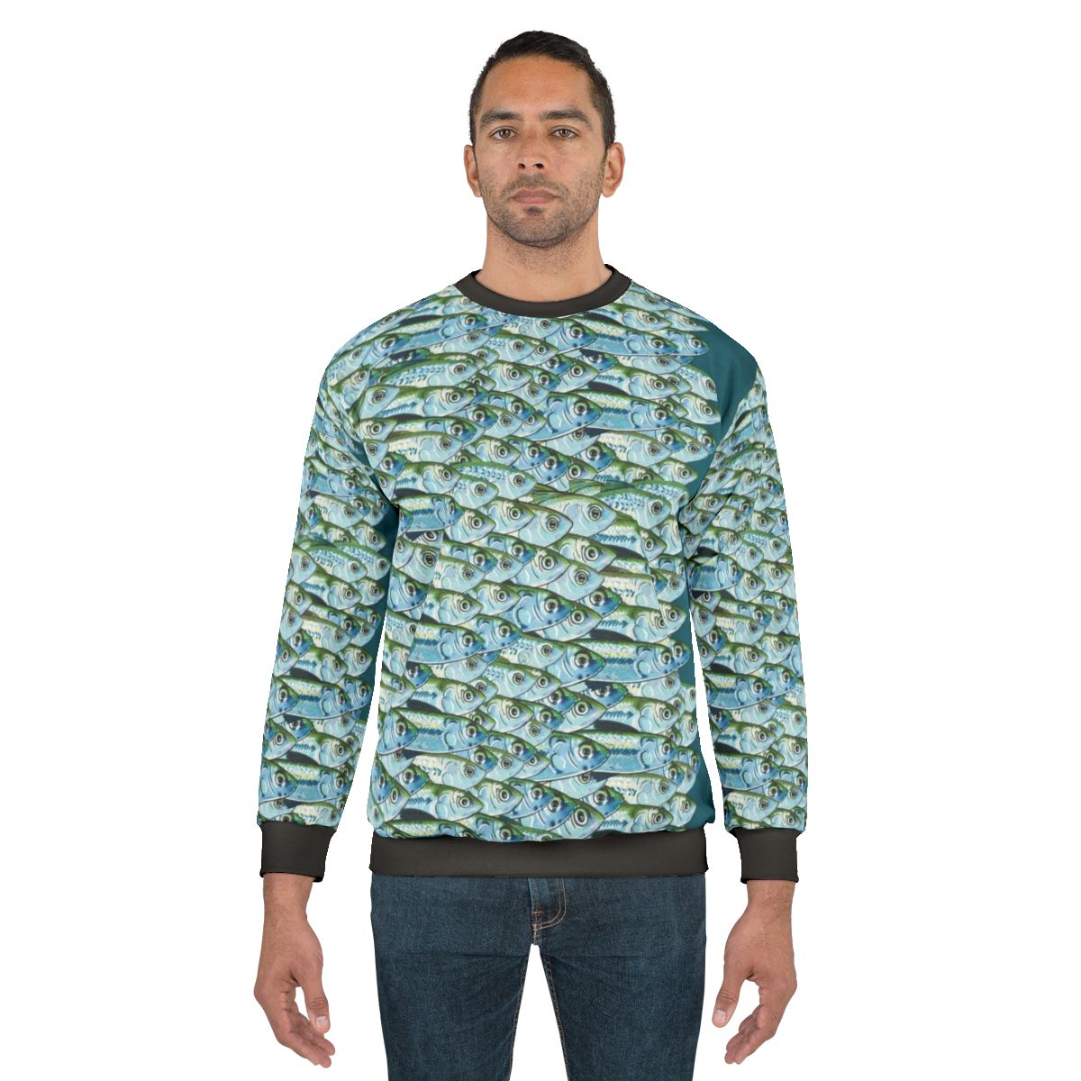 Fisherman's Bait Fish Green Backs Sweatshirt
