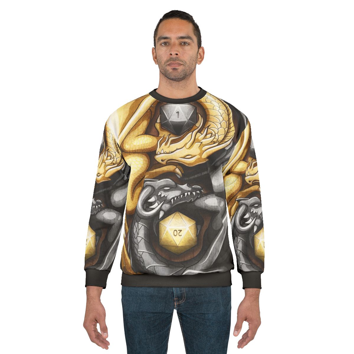 Balanced Dragons D20 Sweatshirt - Dungeons & Dragons Gaming Merchandise