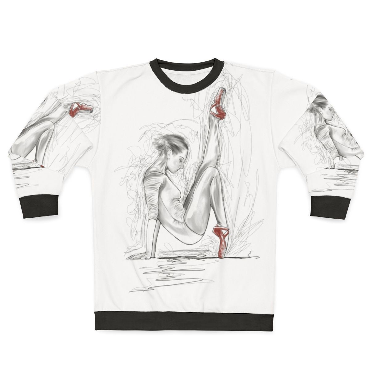 Ballet red shoes sweatshirt for dance and performance