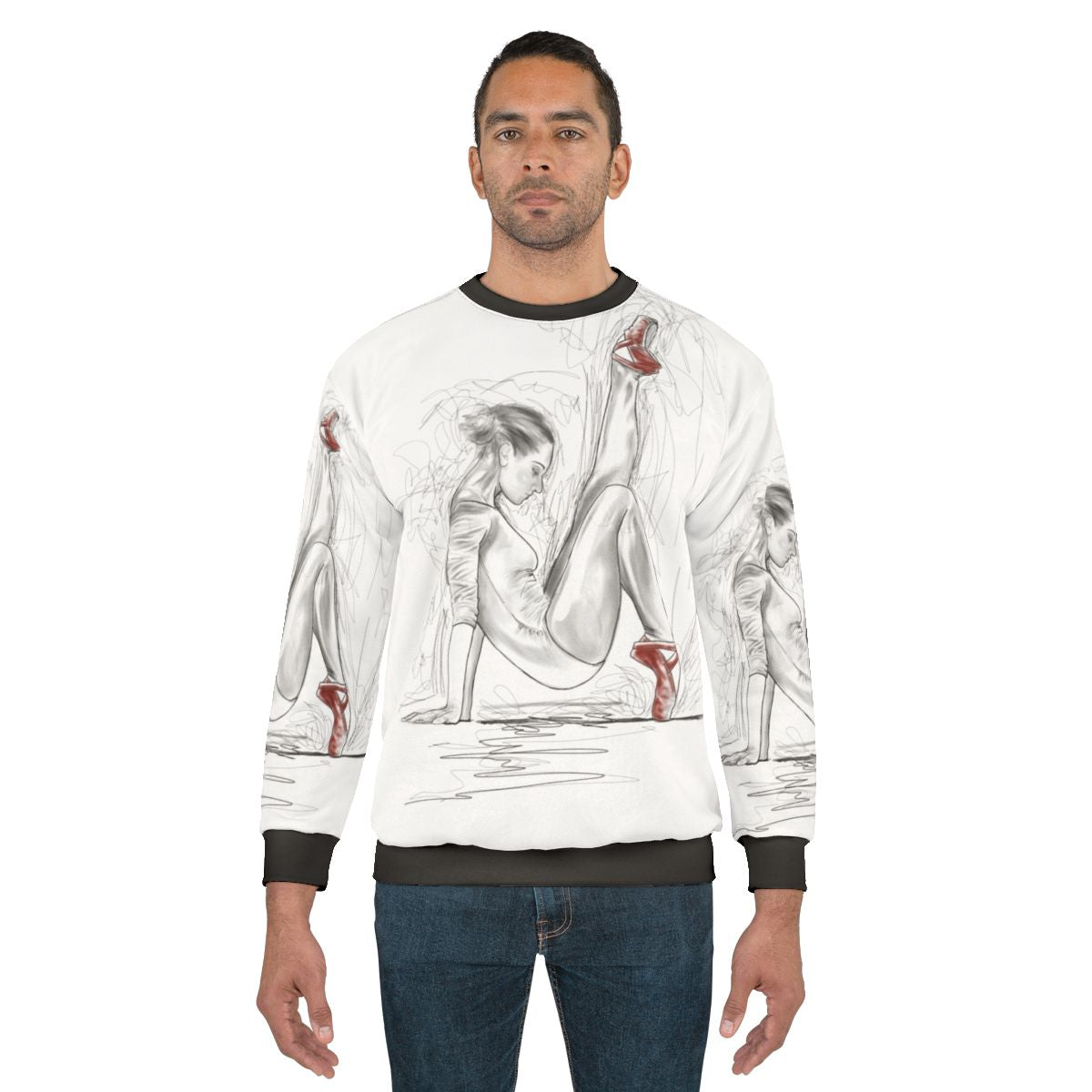 Ballet red shoes sweatshirt for dance and performance