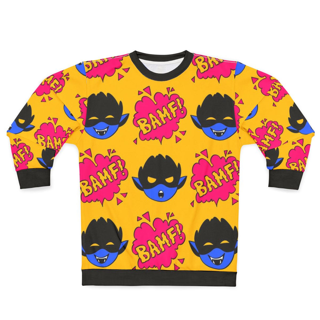 X-Men Nightcrawler Bamfs Pattern Sweatshirt