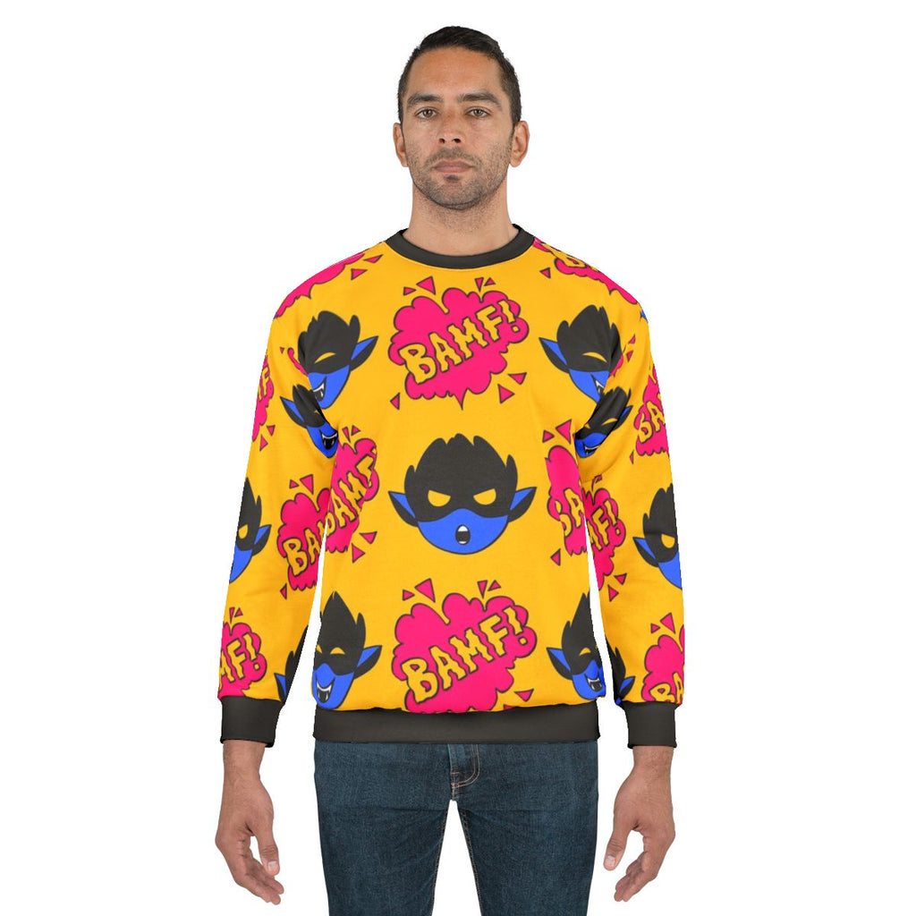 X-Men Nightcrawler Bamfs Pattern Sweatshirt