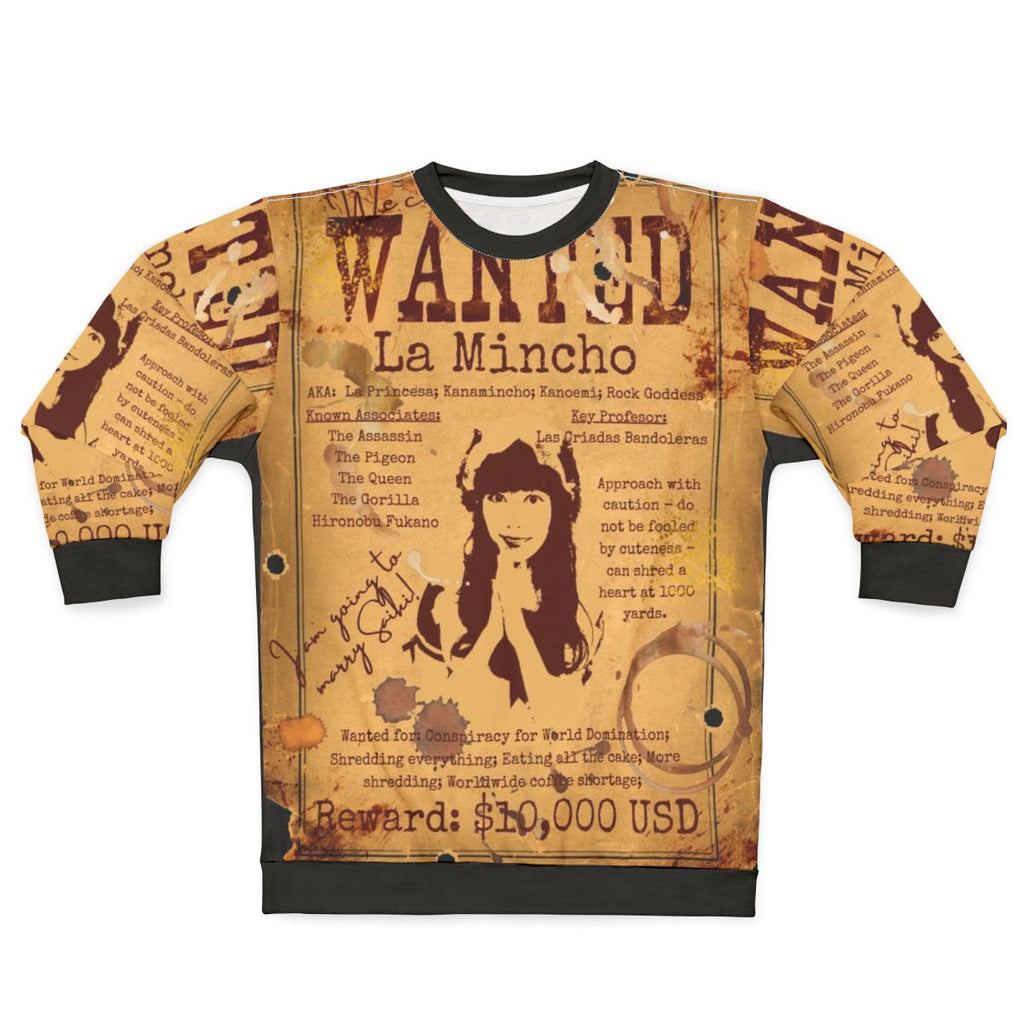 Band Maid La Mincho Wanted Poster Sweatshirt - Anime Inspired Hard Rock Apparel