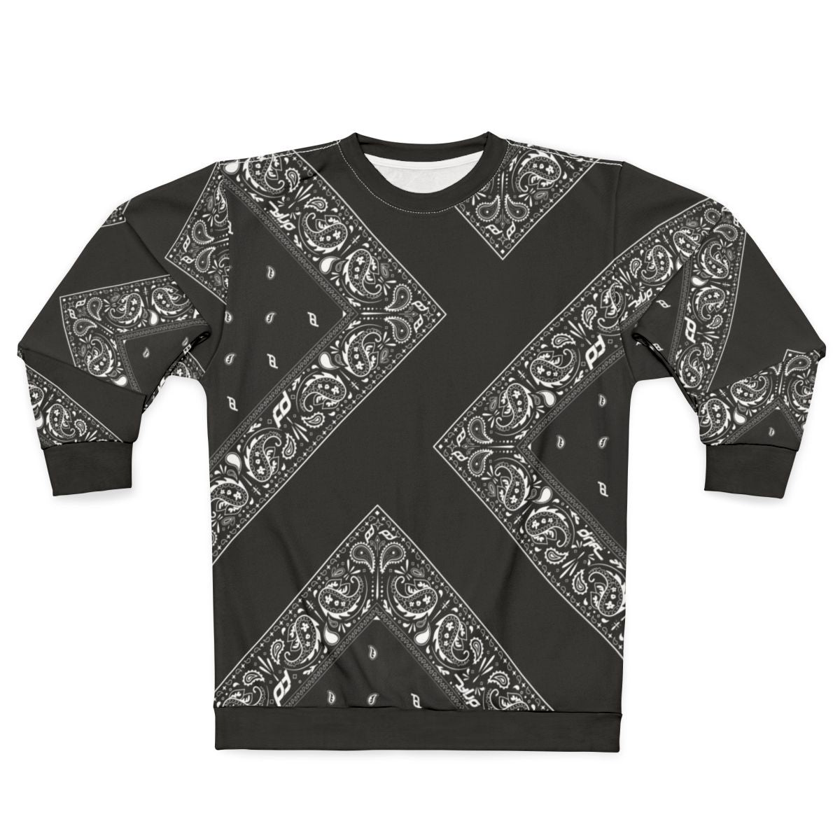 Bandana print graphic design on a cozy men's sweatshirt