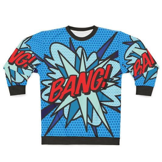 Bang comic book pop art graphic modern sweatshirt