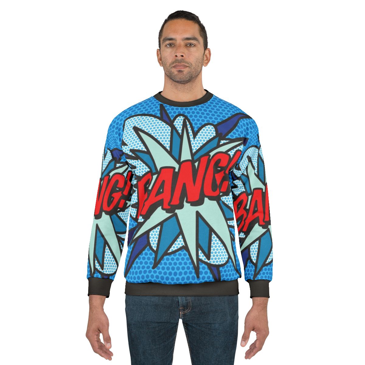 Bang comic book pop art graphic modern sweatshirt