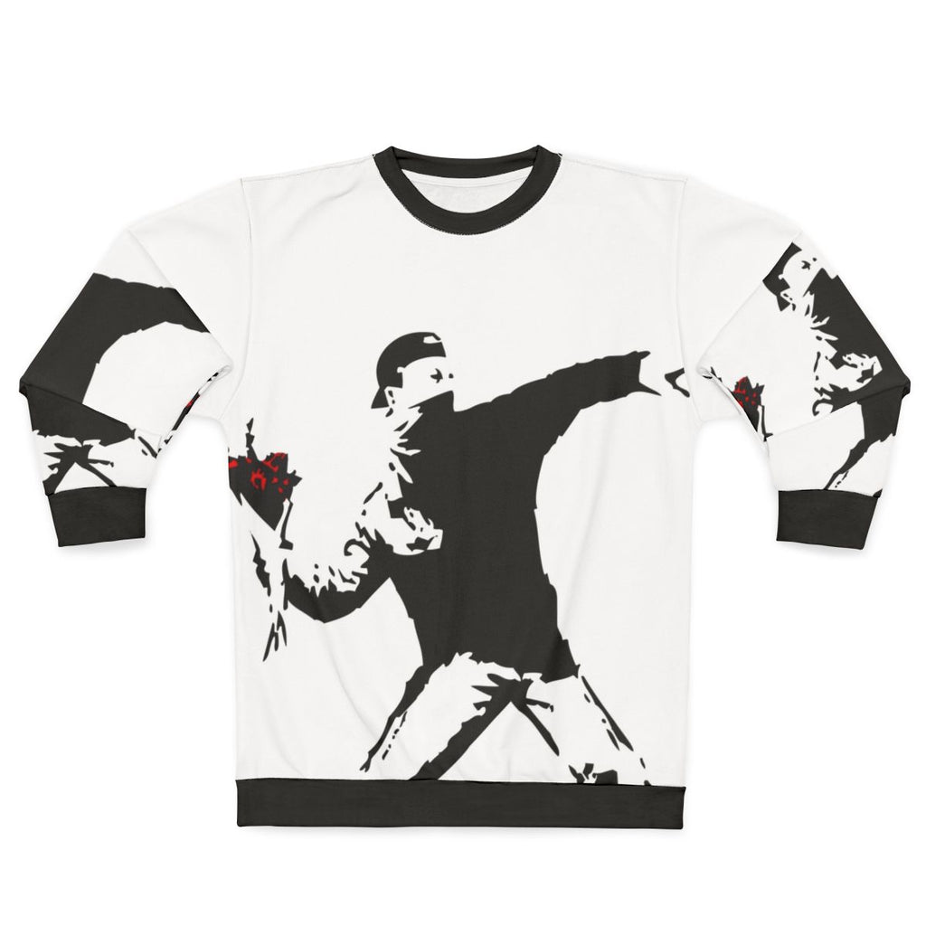 Banksy Flower Thrower Sweatshirt
