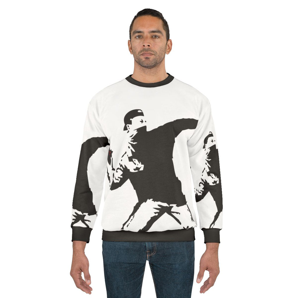 Banksy Flower Thrower Sweatshirt