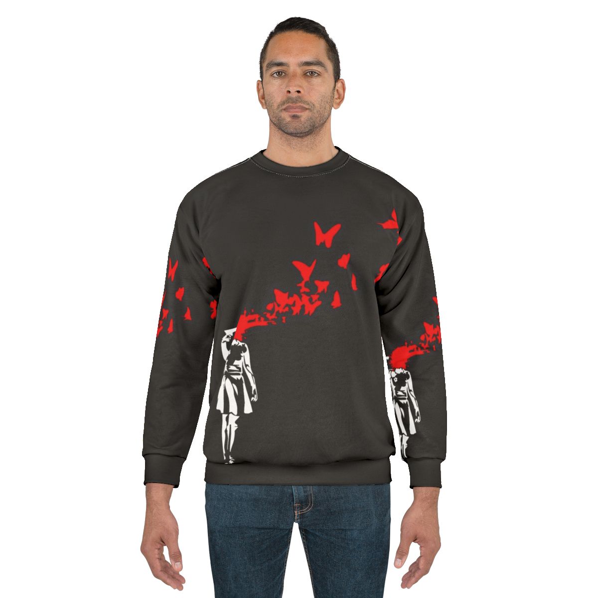 Banksy Girl Butterfly Sweatshirt