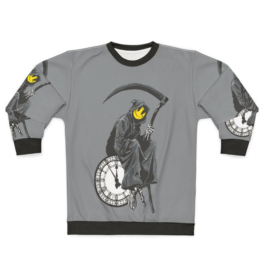 Banksy Grim Reaper Clock Sweatshirt