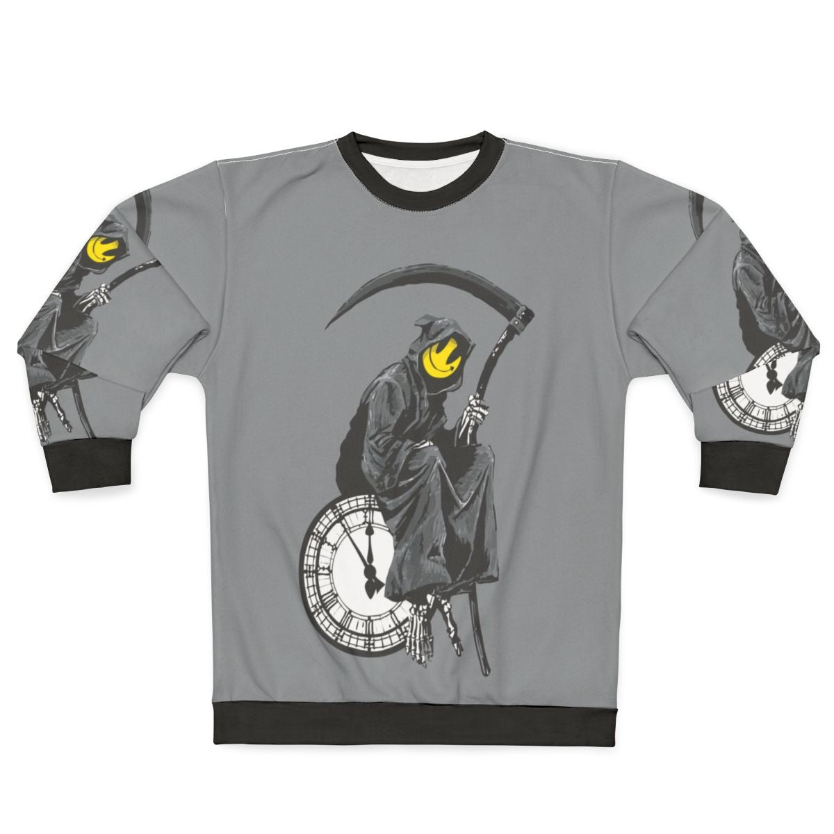 Banksy Grim Reaper Clock Sweatshirt