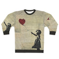 Banksy inspired girl with red balloon sweatshirt