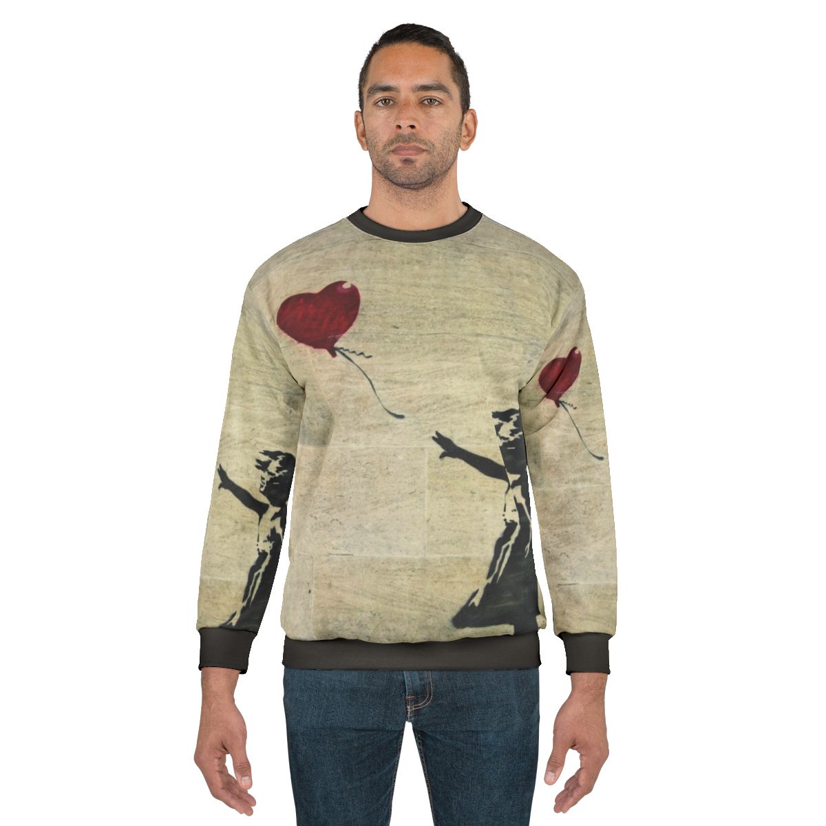Banksy inspired girl with red balloon sweatshirt