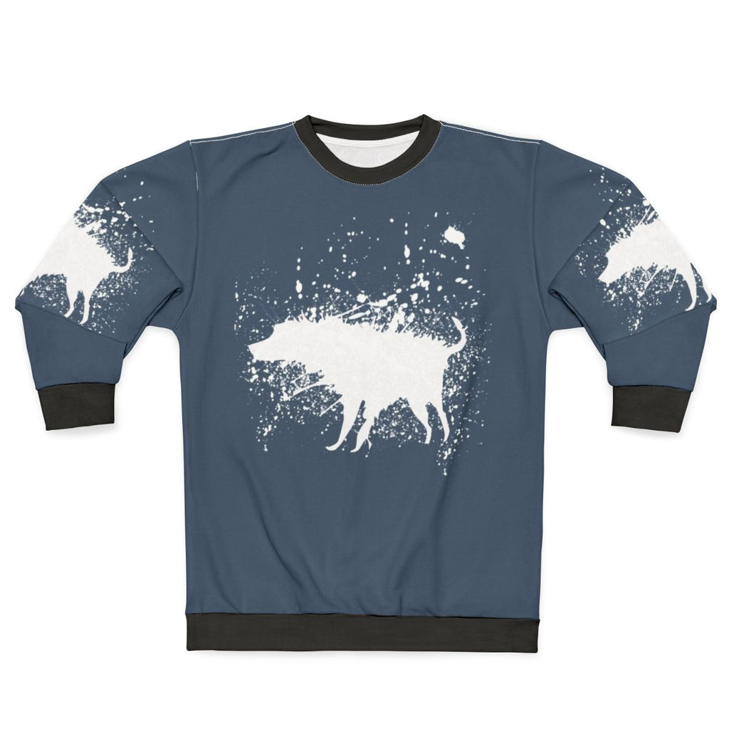 Banksy inspired splash dog graphic sweatshirt