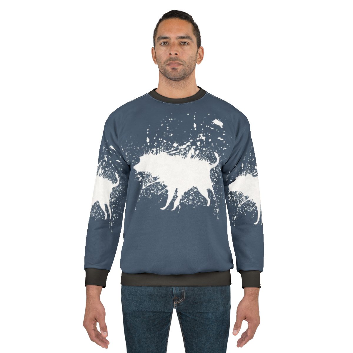 Banksy inspired splash dog graphic sweatshirt