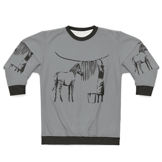 Banksy Zebra Sweatshirt - Stylish Urban Clothing