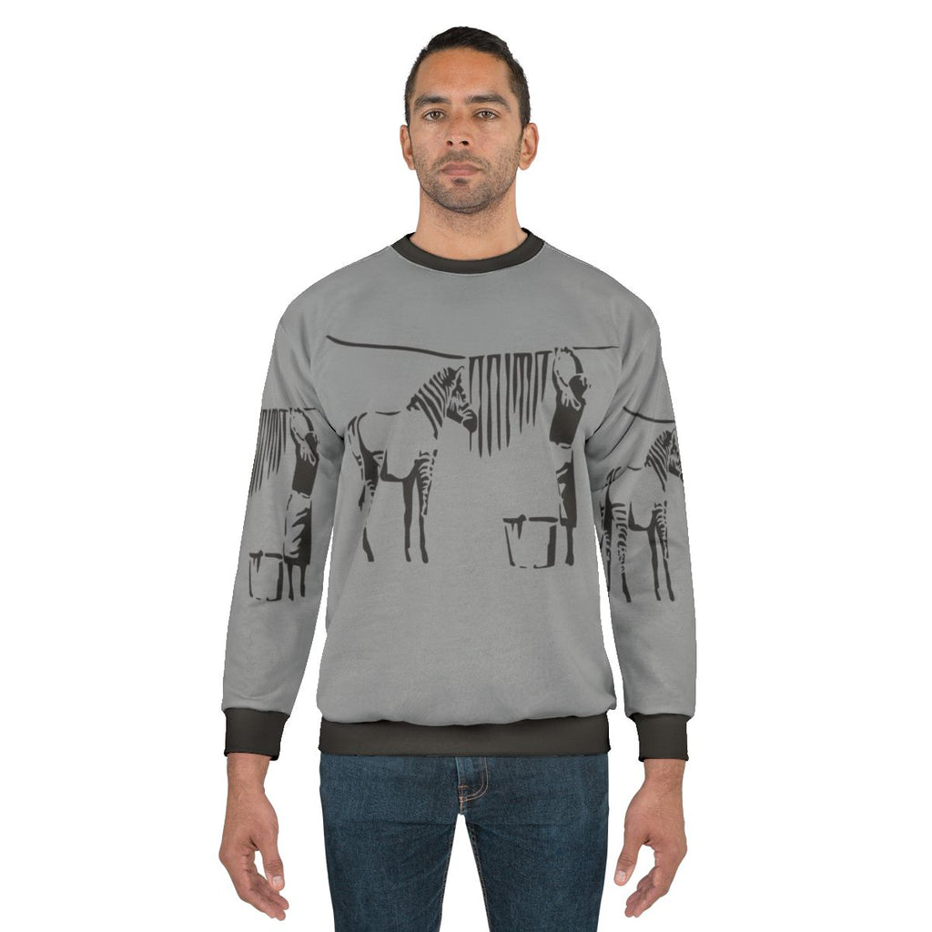 Banksy Zebra Sweatshirt - Stylish Urban Clothing
